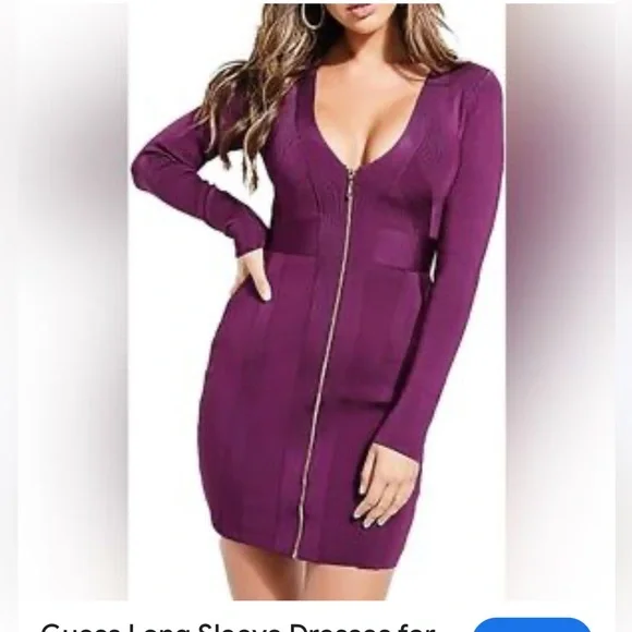open lace back dress GUESS Womens Contemporary Dress,Purple,14 at Amazon Women's Clothing store main image 1